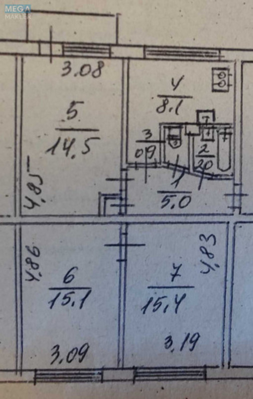 Продаж 3 кімнатної квартири (61/45/8), 2 пов. 5 пов. будинку, <a class="location-link" href="/kiev/" title="Недвижимость Київ">Київ</a>, <a class="location-link" href="/kiev/shevchenkovskij/" title="Недвижимость Шевченківський район">Шевченківський р-н</a>, Саратовская ул., 53/31 (изображение 15)