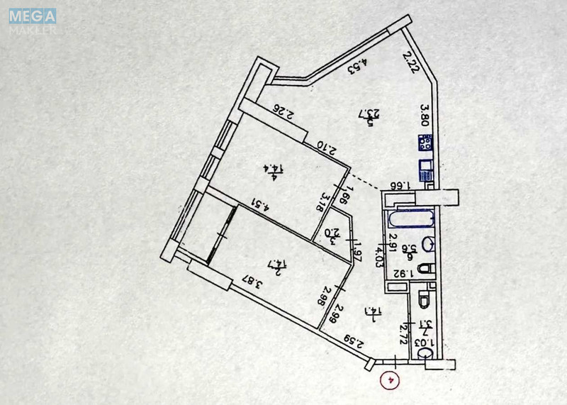 Продаж 3 кімнатної квартири (85/30/24), 6 пов. 25 пов. будинку, <a class="location-link" href="/kiev/" title="Недвижимость Київ">Київ</a>, <a class="location-link" href="/kiev/shevchenkovskij/" title="Недвижимость Шевченківський район">Шевченківський р-н</a>, Победы просп., 11 (изображение 6)