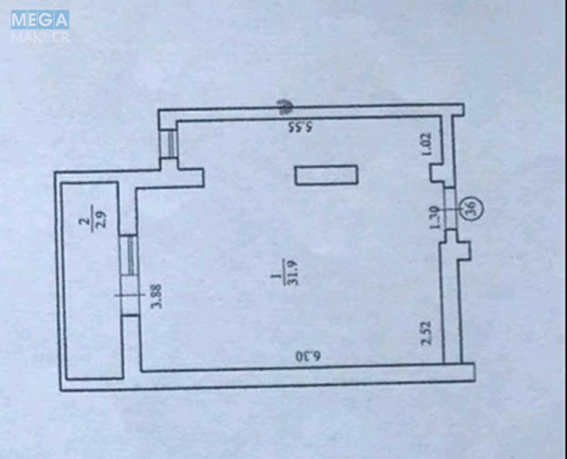 Продаж 1 кімнатної квартири (34,8/30/4), 3 пов. 5 пов. будинку, <a class="location-link" href="/kiev/" title="Недвижимость Київ">Київ</a>, <a class="location-link" href="/kiev/goloseevskij/" title="Недвижимость Голосіївський район">Голосіївський р-н</a>, Майкопська вул., 1а (изображение 8)