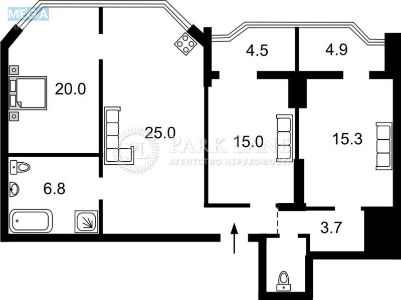 Продаж 4 кімнатної квартири (112/55/25), 17 пов. 19 пов. будинку, <a class="location-link" href="/kiev/" title="Недвижимость Київ">Київ</a>, <a class="location-link" href="/kiev/shevchenkovskij/" title="Недвижимость Шевченківський район">Шевченківський р-н</a>, Коперника ул., 12Д (изображение 2)