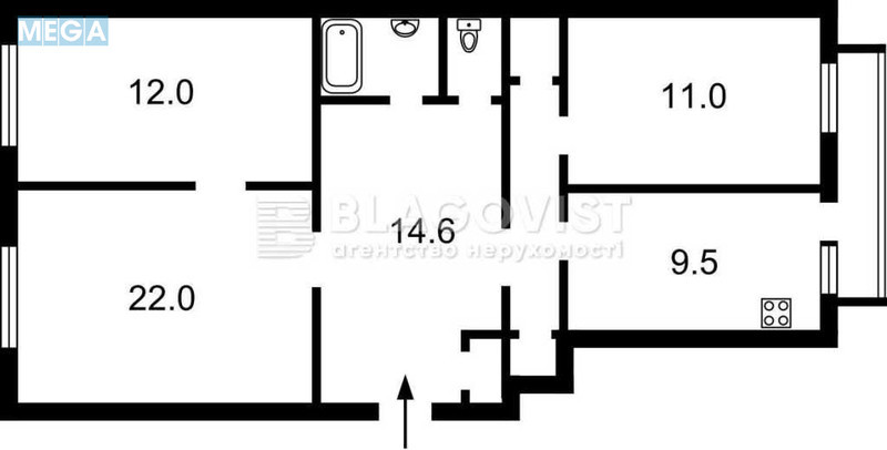 Продаж 3 кімнатної квартири (74/52/9), 3 пов. 5 пов. будинку, <a class="location-link" href="/kiev/" title="Недвижимость Київ">Київ</a>, <a class="location-link" href="/kiev/shevchenkovskij/" title="Недвижимость Шевченківський район">Шевченківський р-н</a>, Стрелецкая ул., 7/6 (изображение 6)