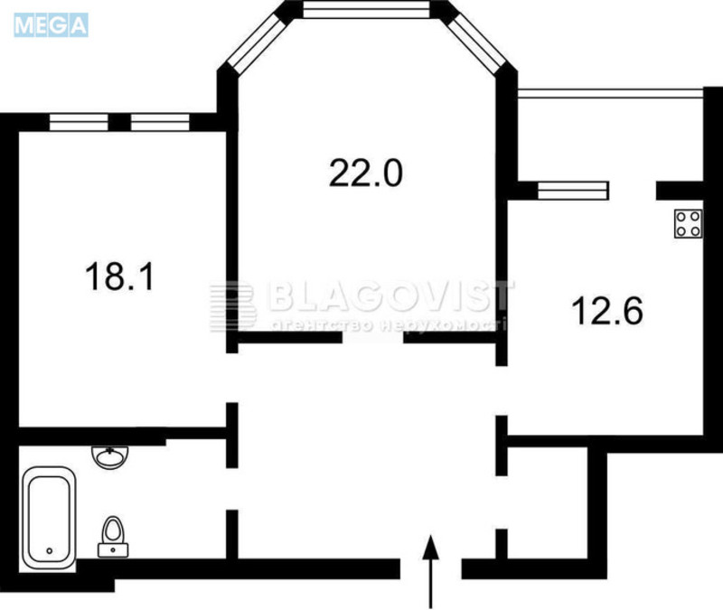 Оренда 2 кімнатної квартири, <a class="location-link" href="/kiev/" title="Недвижимость Київ">Київ</a>, <a class="location-link" href="/kiev/darnickij/" title="Недвижимость Дарницький район">Дарницький р-н</a>, Елены Пчилки ул., 3а (изображение 6)