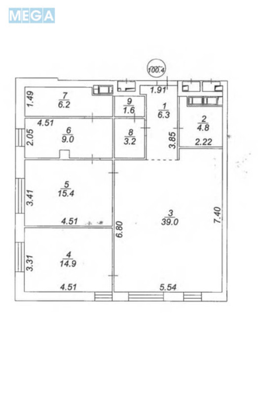 Продаж 3 кімнатної квартири (100,4/40/30), 17 пов. 21 пов. будинку, <a class="location-link" href="/kiev/" title="Недвижимость Київ">Київ</a>, <a class="location-link" href="/kiev/pecherskij/" title="Недвижимость Печерський район">Печерський р-н</a>, Анрі Барбюса вул., 39/2 (изображение 3)