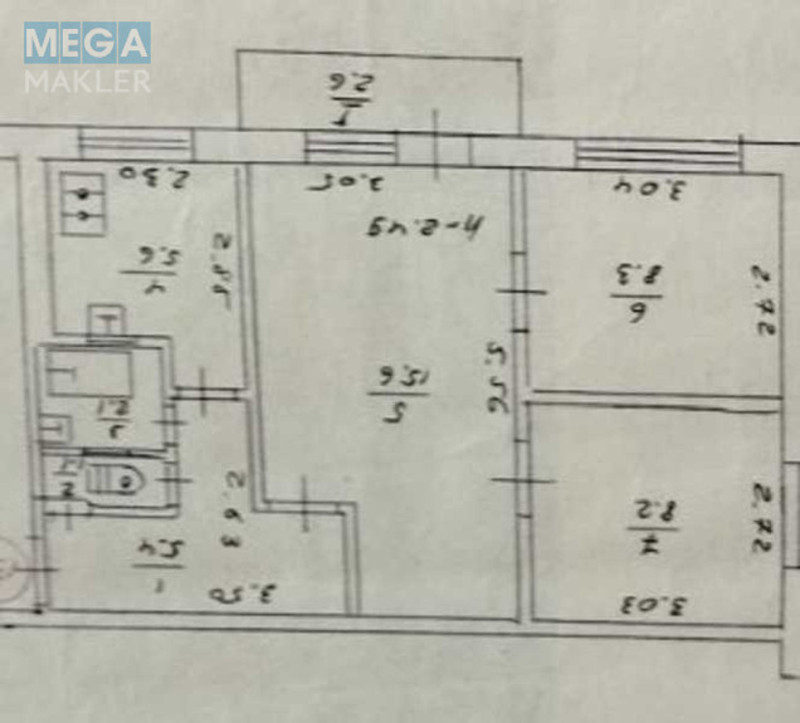 Продаж 3 кімнатної квартири (46/32/5), 5 пов. 5 пов. будинку, <a class="location-link" href="/sumi/" title="Недвижимость Суми">Суми</a>, <a class="location-link" href="/sumi/kolpakovskij/" title="Недвижимость Ковпаківський район">Ковпаківський р-н</a>, Котляревського (изображение 7)