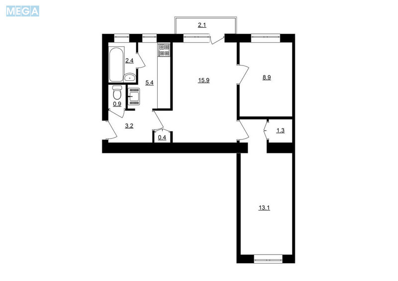 Продаж 3 кімнатної квартири (53/34/5), 5 пов. 5 пов. будинку, <a class="location-link" href="/kiev/" title="Недвижимость Київ">Київ</a>, <a class="location-link" href="/kiev/pecherskij/" title="Недвижимость Печерський район">Печерський р-н</a>, Цитадельная ул., 7 (изображение 2)