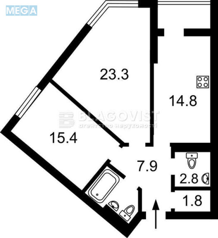 Оренда 2 кімнатної квартири, <a class="location-link" href="/kiev/" title="Недвижимость Київ">Київ</a>, <a class="location-link" href="/kiev/pecherskij/" title="Недвижимость Печерський район">Печерський р-н</a>, Саперное Поле ул., 12 (изображение 4)