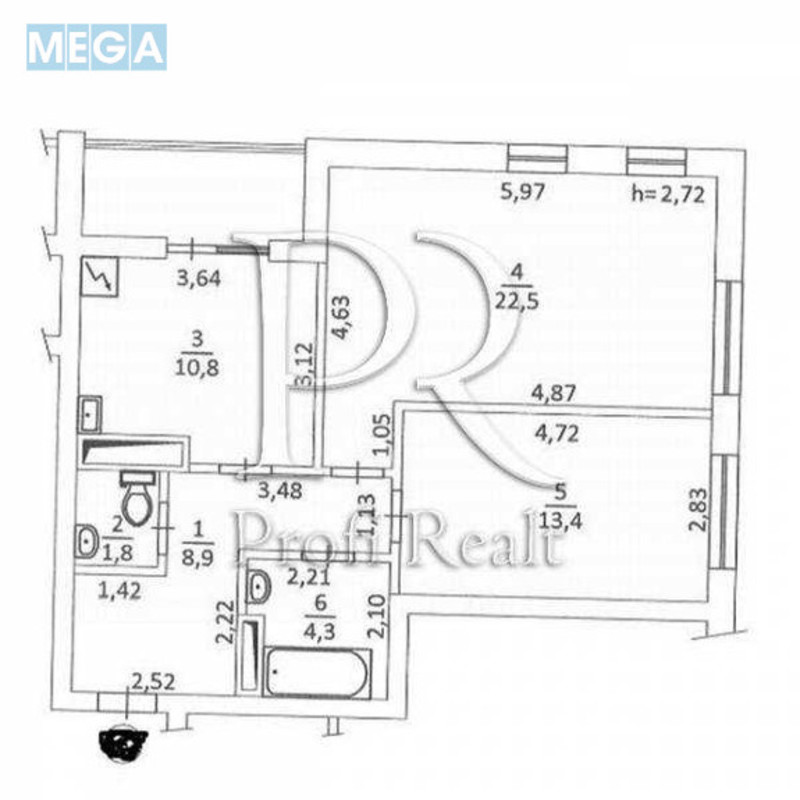 Продаж 2 кімнатної квартири (67/36/10), 2 пов. 25 пов. будинку, <a class="location-link" href="/kiev/" title="Недвижимость Київ">Київ</a>, <a class="location-link" href="/kiev/obolonskij/" title="Недвижимость Оболонський район">Оболонський р-н</a>, Гулака Миколи вулиця, 4 (изображение 17)