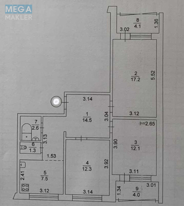 Продаж 3 кімнатної квартири (75,6/41/7,5), 8 пов. 16 пов. будинку, <a class="location-link" href="/kiev/" title="Недвижимость Київ">Київ</a>, <a class="location-link" href="/kiev/svyatoshinskij/" title="Недвижимость Святошинський район">Святошинський р-н</a>, Симиренко ул., 11 (изображение 10)