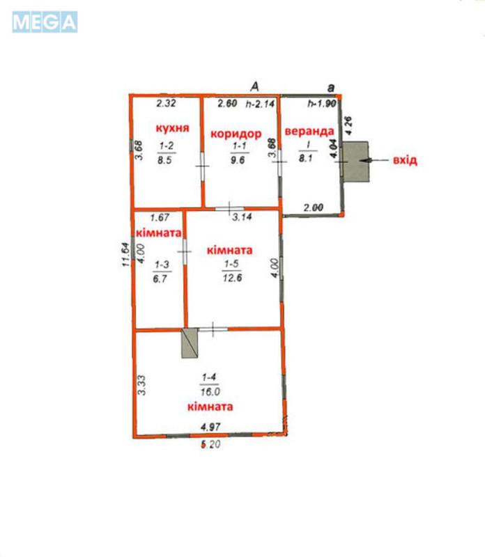 Продаж дома, 1&nbsp; поверх, 61&nbsp;кв.м, 3&nbsp;кімнати, ділянка 13&nbsp;соток, <a class="location-link" href="/andreevka-selo-kv/" title="Недвижимость Андріївка">Андріївка</a>, молодіжна (изображение 4)