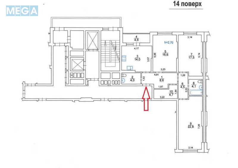 Продаж 3 кімнатної квартири (101/56/14), 14 пов. 24 пов. будинку, <a class="location-link" href="/kiev/" title="Недвижимость Київ">Київ</a>, <a class="location-link" href="/kiev/shevchenkovskij/" title="Недвижимость Шевченківський район">Шевченківський р-н</a>, Багговутовская ул., 25 (изображение 19)