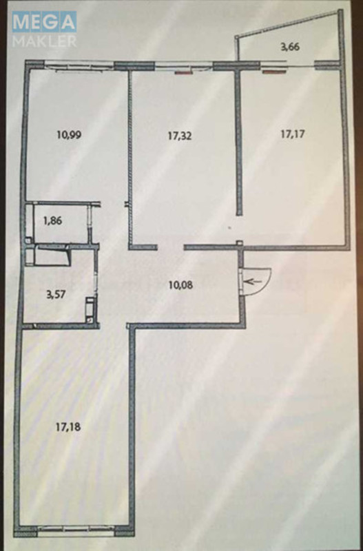 Продаж 3 кімнатної квартири (82/51/11), 13 пов. 27 пов. будинку, <a class="location-link" href="/kiev/" title="Недвижимость Київ">Київ</a>, <a class="location-link" href="/kiev/darnickij/" title="Недвижимость Дарницький район">Дарницький р-н</a>, Вишняківська вул., 4 (изображение 10)