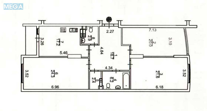 Продаж 3 кімнатної квартири (115/69/17), 12 пов. 24 пов. будинку, <a class="location-link" href="/kiev/" title="Недвижимость Київ">Київ</a>, <a class="location-link" href="/kiev/goloseevskij/" title="Недвижимость Голосіївський район">Голосіївський р-н</a>, Михаила Максимовича ул., 3Д (изображение 18)