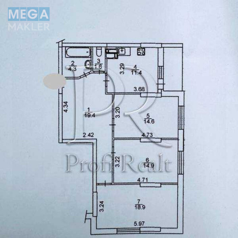 Продаж 3 кімнатної квартири (87/50/11), 2 пов. 24 пов. будинку, <a class="location-link" href="/kiev/" title="Недвижимость Київ">Київ</a>, <a class="location-link" href="/kiev/shevchenkovskij/" title="Недвижимость Шевченківський район">Шевченківський р-н</a>, Тбіліський провулок, 1 (изображение 19)