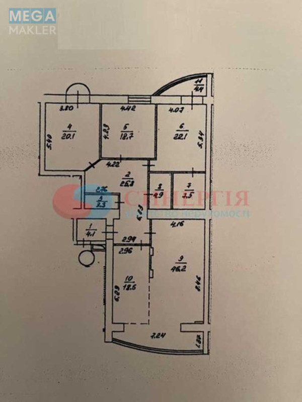 Продаж 4 кімнатної квартири (176/107/19), 2 пов. 10 пов. будинку, <a class="location-link" href="/kiev/" title="Недвижимость Київ">Київ</a>, <a class="location-link" href="/kiev/shevchenkovskij/" title="Недвижимость Шевченківський район">Шевченківський р-н</a>, Тургенєвська вул., 49 (изображение 13)