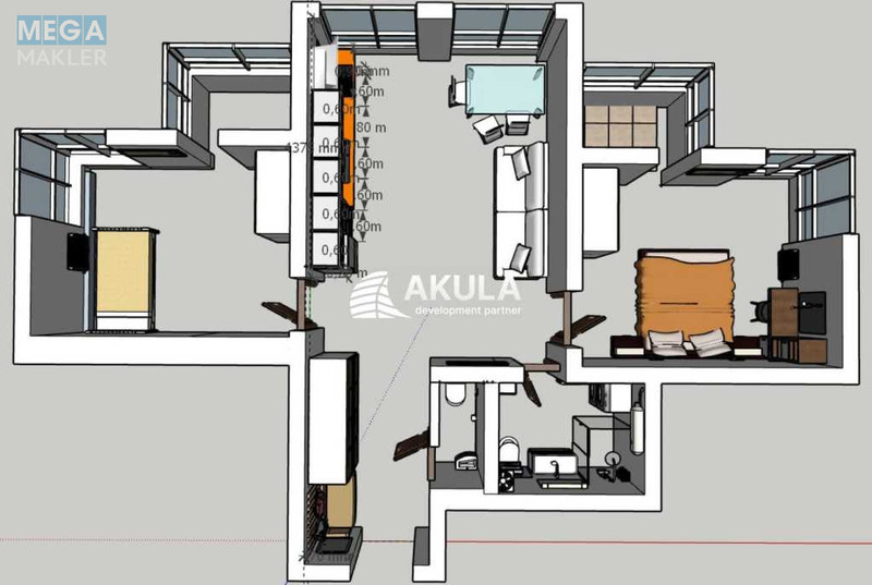 Продаж 2 кімнатної квартири (70/30/32), 4 пов. 22 пов. будинку, <a class="location-link" href="/kiev/" title="Недвижимость Київ">Київ</a>, <a class="location-link" href="/kiev/goloseevskij/" title="Недвижимость Голосіївський район">Голосіївський р-н</a>, Степана Рудницкого вул. (изображение 12)