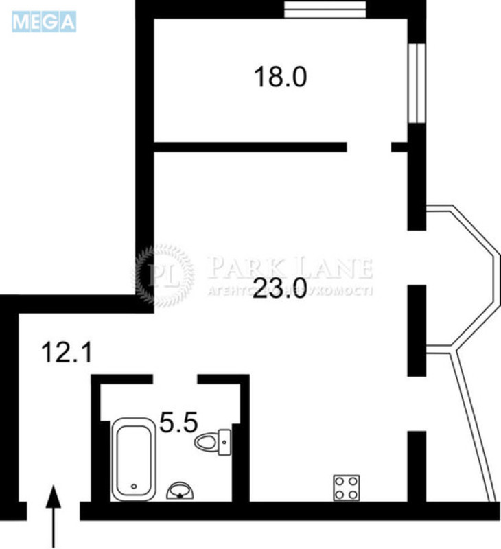 Продаж 1 кімнатної квартири (55/18/23), 24 пов. 32 пов. будинку, <a class="location-link" href="/kiev/" title="Недвижимость Київ">Київ</a>, <a class="location-link" href="/kiev/svyatoshinskij/" title="Недвижимость Святошинський район">Святошинський р-н</a>, Олевская ул., 9 (изображение 12)