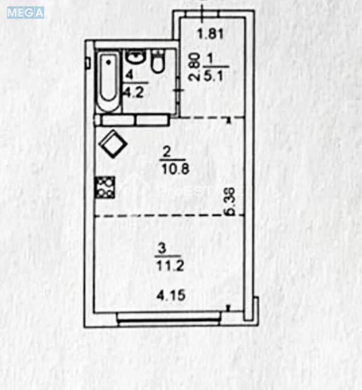 Продаж 1 кімнатної квартири (31/?/11), 14 пов. 26 пов. будинку, <a class="location-link" href="/kiev/" title="Недвижимость Київ">Київ</a>, <a class="location-link" href="/kiev/darnickij/" title="Недвижимость Дарницький район">Дарницький р-н</a>, Камянська вул., 130 (изображение 18)