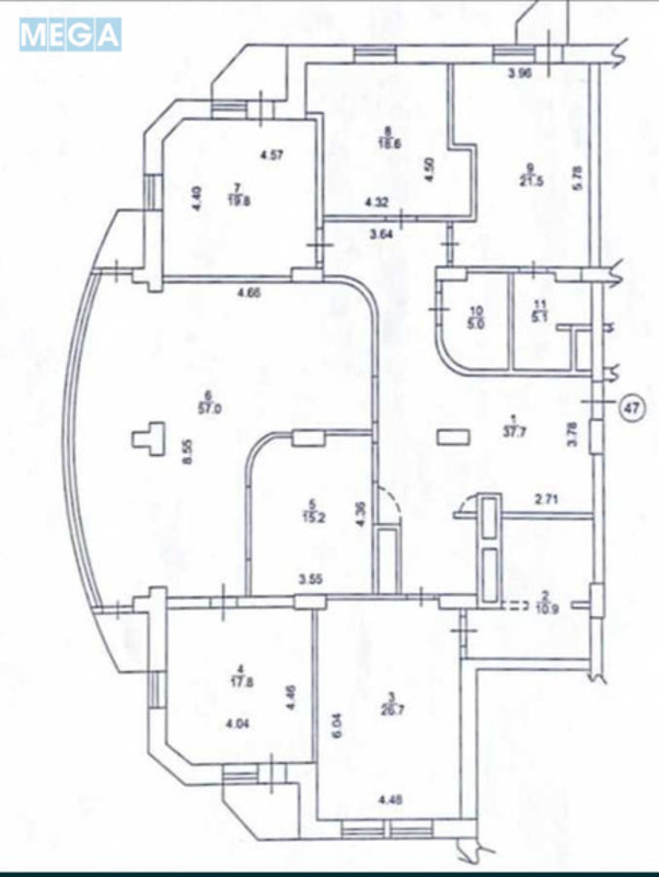 Продаж 6 кімнатної квартири (238/161/15), 12 пов. 27 пов. будинку, <a class="location-link" href="/kiev/" title="Недвижимость Київ">Київ</a>, <a class="location-link" href="/kiev/shevchenkovskij/" title="Недвижимость Шевченківський район">Шевченківський р-н</a>, Провіантська вул., 3 (изображение 18)