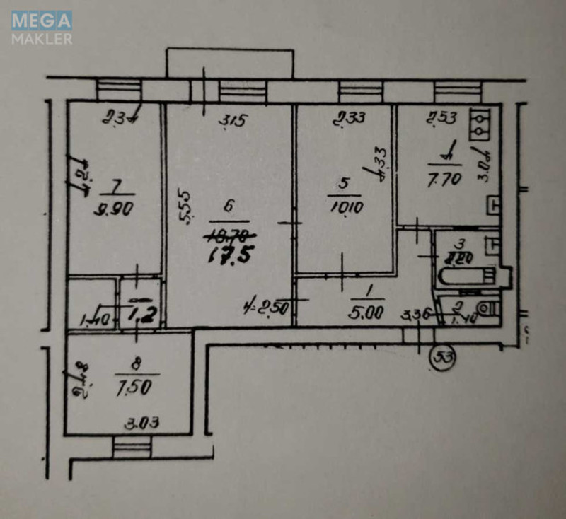 Продаж 4 кімнатної квартири (65/45/8), 5 пов. 5 пов. будинку, <a class="location-link" href="/kiev/" title="Недвижимость Київ">Київ</a>, <a class="location-link" href="/kiev/podolskij/" title="Недвижимость Подільський район">Подільський р-н</a>, Кирилловская ул., 129а (изображение 12)