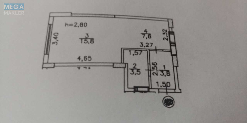 Продаж 1 кімнатної квартири (30/15/?), 3 пов. 19 пов. будинку, <a class="location-link" href="/irpen/" title="Недвижимость Ірпінь">Ірпінь</a>, Університетська, 1Г (изображение 2)