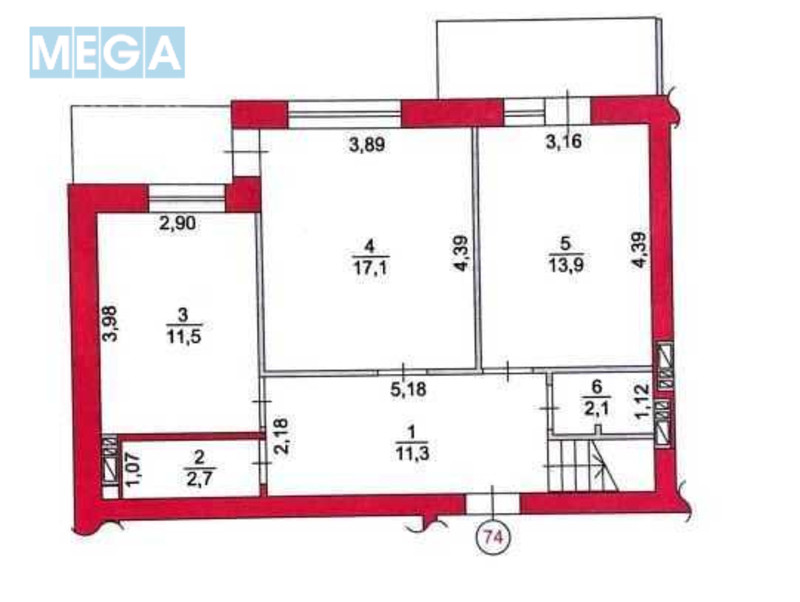 Продаж 3 кімнатної квартири (105,3/?/11,5), 8 пов. 9 пов. будинку, <a class="location-link" href="/kiev/" title="Недвижимость Київ">Київ</a>, <a class="location-link" href="/kiev/goloseevskij/" title="Недвижимость Голосіївський район">Голосіївський р-н</a>, Метрологічна вул., 21А (изображение 24)