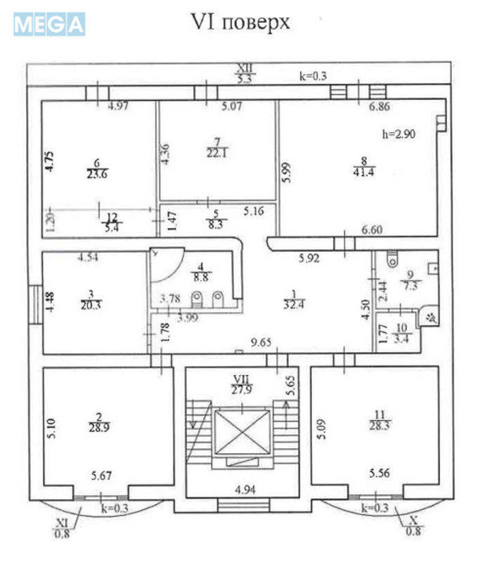 Продаж 5 кімнатної квартири (237/136/28), 6 пов. 7 пов. будинку, <a class="location-link" href="/kiev/" title="Недвижимость Київ">Київ</a>, <a class="location-link" href="/kiev/shevchenkovskij/" title="Недвижимость Шевченківський район">Шевченківський р-н</a>, Василя Дончука вул., 7 (изображение 20)