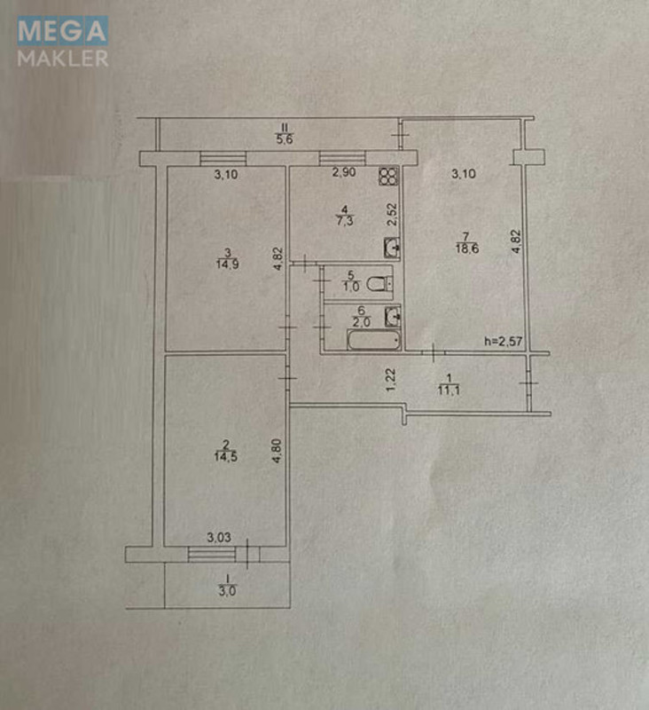 Продаж 3 кімнатної квартири (78/48/7), 8 пов. 9 пов. будинку, <a class="location-link" href="/kiev/" title="Недвижимость Київ">Київ</a>, <a class="location-link" href="/kiev/shevchenkovskij/" title="Недвижимость Шевченківський район">Шевченківський р-н</a>, Ольжича вул., 18а (изображение 13)