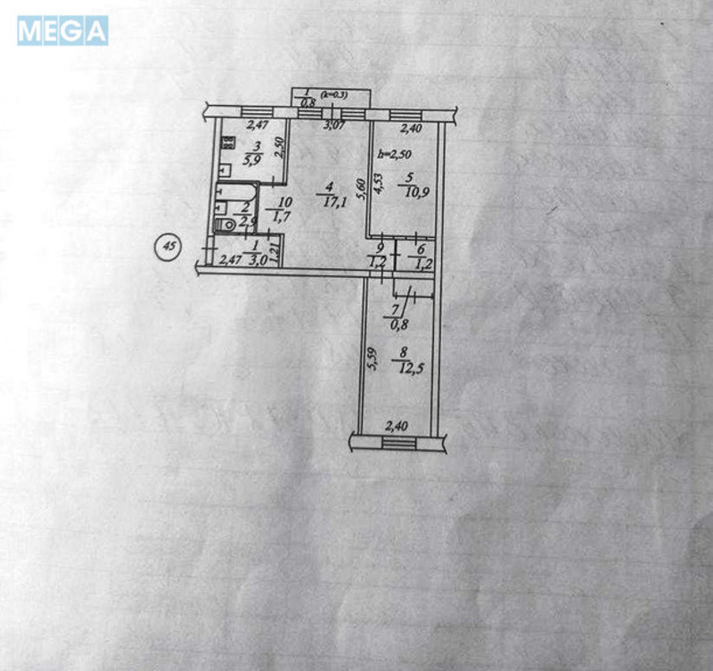 Продаж 3 кімнатної квартири (58/?/?), 2 пов. 9 пов. будинку, <a class="location-link" href="/dnepropetrovsk/" title="Недвижимость Дніпра">Дніпро</a>, Хмельницкого Богдана (изображение 13)