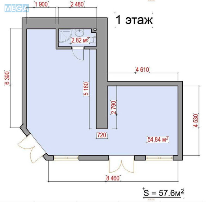 Продаж комерційної нерухомості, 57,60&nbsp;кв.м, под магазин, <a class="location-link" href="/kiev/" title="Недвижимость Київ">Київ</a>, <a class="location-link" href="/kiev/shevchenkovskij/" title="Недвижимость Шевченківський район">Шевченківський р-н</a>, Глубочицкая ул., 17 (изображение 4)