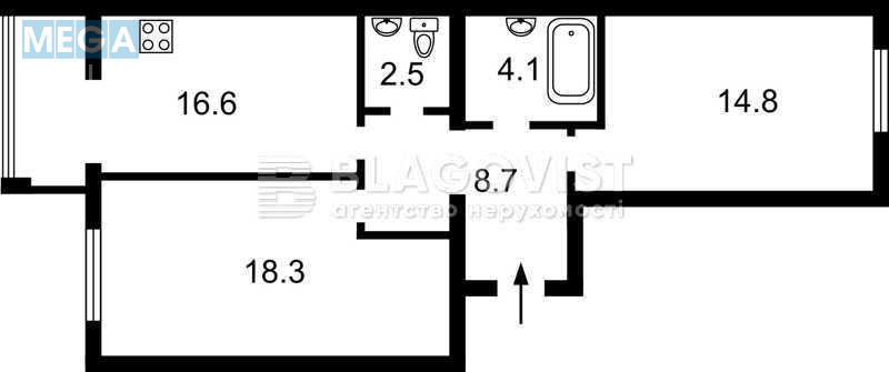 Продаж 2 кімнатної квартири (66,3/?/16,6), 10 пов. 10 пов. будинку, <a class="location-link" href="/sofievskaya-borshagovka/" title="Недвижимость Софіївська Борщагівка">Софіївська Борщагівка</a>, соборна, 126А (изображение 3)