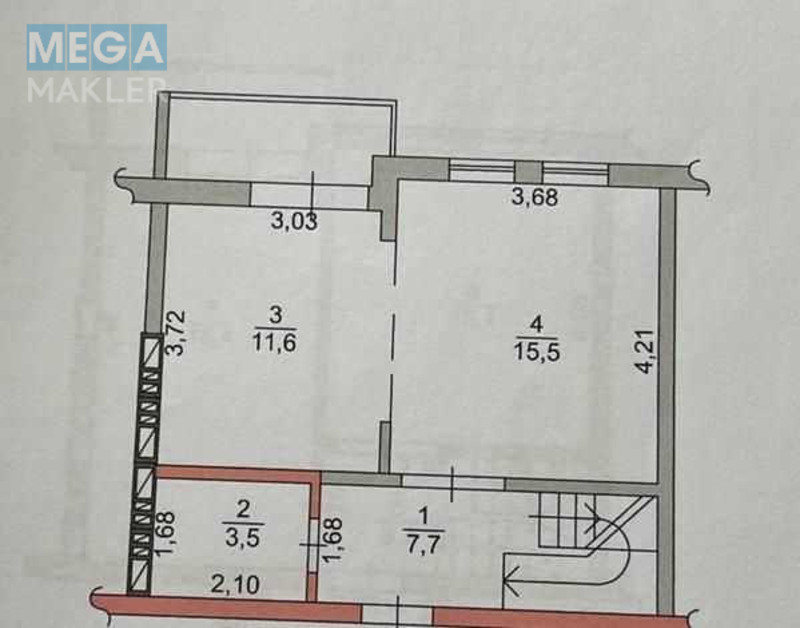 Продаж 3 кімнатної квартири (80/?/12), 8 пов. 9 пов. будинку, <a class="location-link" href="/kiev/" title="Недвижимость Київ">Київ</a>, <a class="location-link" href="/kiev/goloseevskij/" title="Недвижимость Голосіївський район">Голосіївський р-н</a>, Метрологическая ул., 62 (изображение 7)