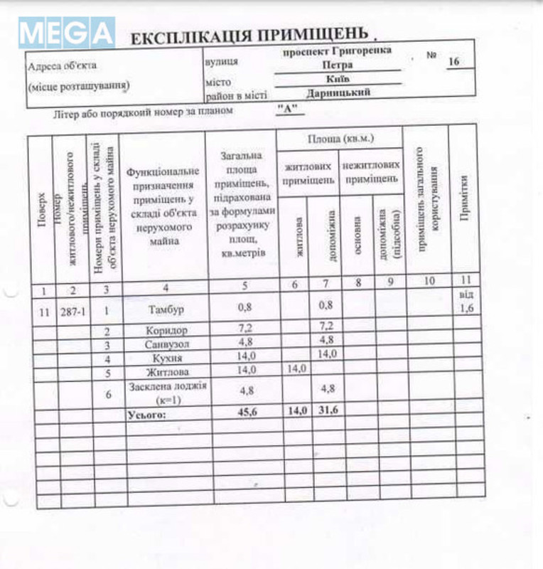 Продаж 1 кімнатної квартири (46/15/14), 12 пов. 25 пов. будинку, <a class="location-link" href="/kiev/" title="Недвижимость Київ">Київ</a>, <a class="location-link" href="/kiev/darnickij/" title="Недвижимость Дарницький район">Дарницький р-н</a>, Петра Григоренко просп., 16 (изображение 24)