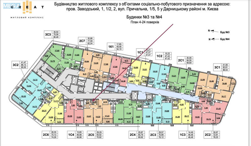 Продаж 2 кімнатної квартири (73/?/?), 23 пов. 26 пов. будинку, <a class="location-link" href="/kiev/" title="Недвижимость Київ">Київ</a>, <a class="location-link" href="/kiev/darnickij/" title="Недвижимость Дарницький район">Дарницький р-н</a>, Днепровская наб., 15 (изображение 5)