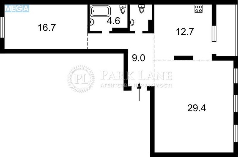 Продаж 2 кімнатної квартири (77/46/13), 7 пов. 9 пов. будинку, <a class="location-link" href="/kiev/" title="Недвижимость Київ">Київ</a>, <a class="location-link" href="/kiev/podolskij/" title="Недвижимость Подільський район">Подільський р-н</a>, Кирилловская ул., 37а (изображение 2)