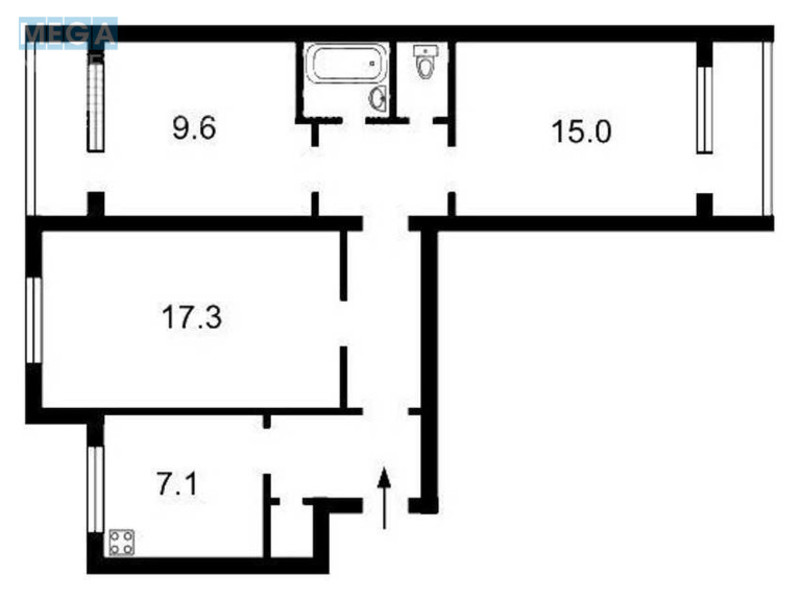 Продаж 3 кімнатної квартири (70/41/7), 8 пов. 10 пов. будинку, <a class="location-link" href="/kiev/" title="Недвижимость Київ">Київ</a>, <a class="location-link" href="/kiev/desnyanskij/" title="Недвижимость Деснянський район">Деснянський р-н</a>, Милославская ул., 23 (изображение 4)