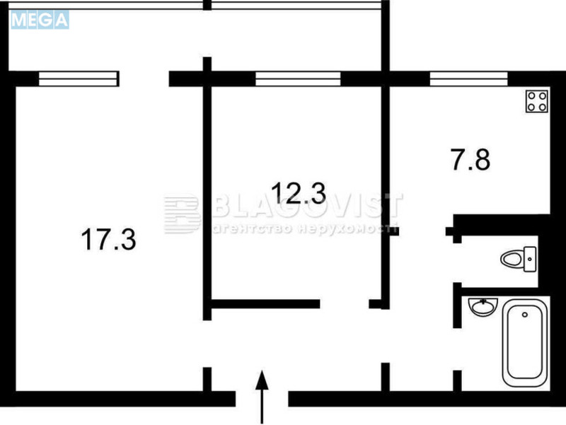 Продаж 2 кімнатної квартири (61/29/8), 5 пов. 12 пов. будинку, <a class="location-link" href="/kiev/" title="Недвижимость Київ">Київ</a>, <a class="location-link" href="/kiev/pecherskij/" title="Недвижимость Печерський район">Печерський р-н</a>, Панаса Мирного ул., 11 (изображение 4)