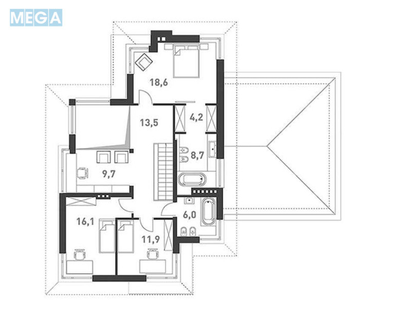 Продаж дома, 2&nbsp;поверху, 240&nbsp;кв.м, 5&nbsp;кімнат, ділянка 11&nbsp;соток, <a class="location-link" href="/gnedin/" title="Недвижимость Гнідін">Гнідин</a>, Центраньна (изображение 20)