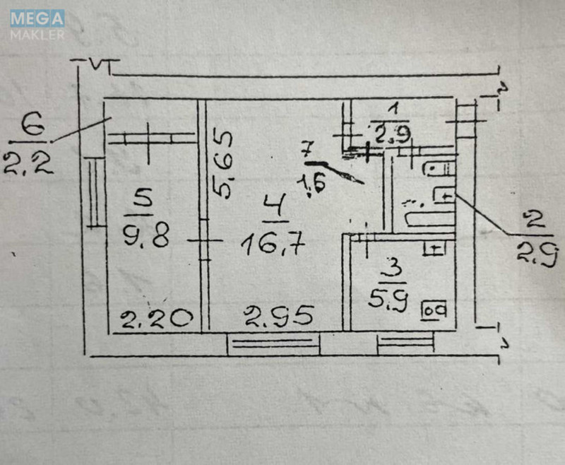 Продаж 2 кімнатної квартири (42/?/6), 1 пов. 3 пов. будинку, <a class="location-link" href="/dnepropetrovsk/" title="Недвижимость Дніпра">Дніпро</a>, Путиловская, 22 (изображение 8)