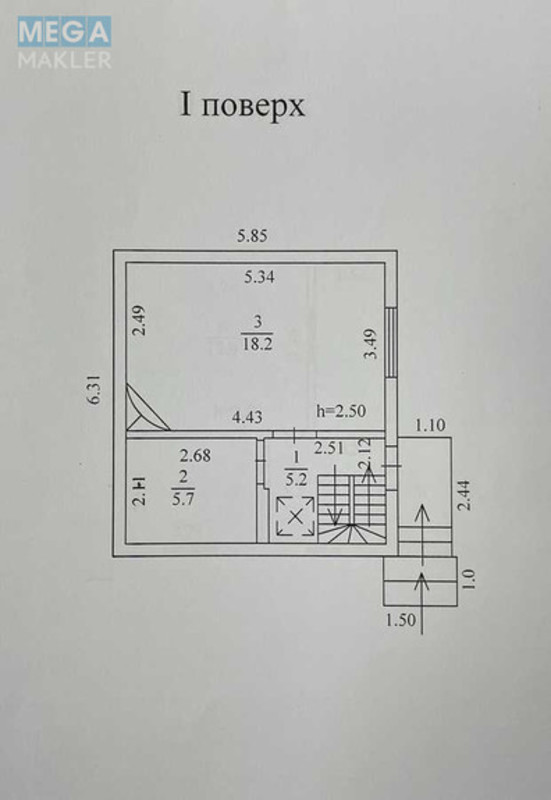 Продаж дома, 2&nbsp;поверху, 53&nbsp;кв.м, 3&nbsp;кімнати, ділянка 4&nbsp;сотки, <a class="location-link" href="/starye-kodaki/" title="Недвижимость Старі Кодаки">Старі Кодаки</a>, Ямбург (изображение 16)