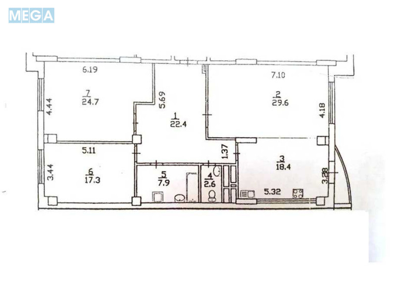 Продаж 3 кімнатної квартири (124/70/18), 3 пов. 10 пов. будинку, <a class="location-link" href="/kiev/" title="Недвижимость Київ">Київ</a>, <a class="location-link" href="/kiev/dneprovskij/" title="Недвижимость Дніпровський район">Дніпровський р-н</a>, Раисы Окипной ул., 4а (изображение 13)