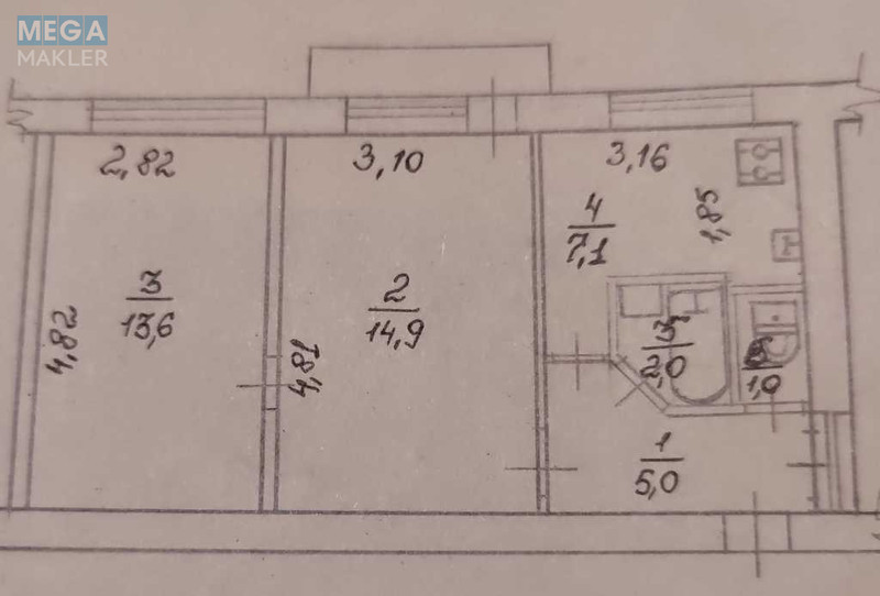 Продаж 2 кімнатної квартири (45/29/7), 8 пов. 9 пов. будинку, <a class="location-link" href="/kiev/" title="Недвижимость Київ">Київ</a>, <a class="location-link" href="/kiev/svyatoshinskij/" title="Недвижимость Святошинський район">Святошинський р-н</a>, Семьи Сосниных ул., 2а (изображение 2)