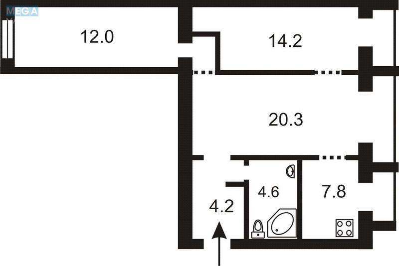 Продаж 3 кімнатної квартири (64/46/7), 2 пов. 5 пов. будинку, <a class="location-link" href="/kiev/" title="Недвижимость Київ">Київ</a>, <a class="location-link" href="/kiev/solomenskij/" title="Недвижимость Солом'янський район">Солом'янський р-н</a>, Волынская ул., 2 (изображение 2)