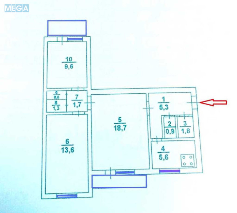 Продаж 3 кімнатної квартири (64/42/7), 3 пов. 10 пов. будинку, <a class="location-link" href="/kiev/" title="Недвижимость Київ">Київ</a>, <a class="location-link" href="/kiev/goloseevskij/" title="Недвижимость Голосіївський район">Голосіївський р-н</a>, Академика Заболотного ул., 138 (изображение 14)