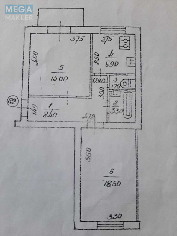 Продаж 2 кімнатної квартири (55/34/7), 5 пов. 5 пов. будинку, <a class="location-link" href="/kiev/" title="Недвижимость Київ">Київ</a>, <a class="location-link" href="/kiev/podolskij/" title="Недвижимость Подільський район">Подільський р-н</a>, Вышгородская ул., 33 (изображение 5)