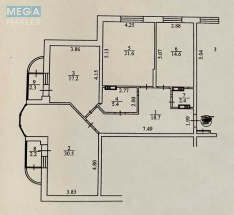 Продаж 3 кімнатної квартири (115/?/15), 8 пов. 25 пов. будинку, <a class="location-link" href="/kiev/" title="Недвижимость Київ">Київ</a>, <a class="location-link" href="/kiev/pecherskij/" title="Недвижимость Печерський район">Печерський р-н</a>, Лабораторный пер., 6 (изображение 18)