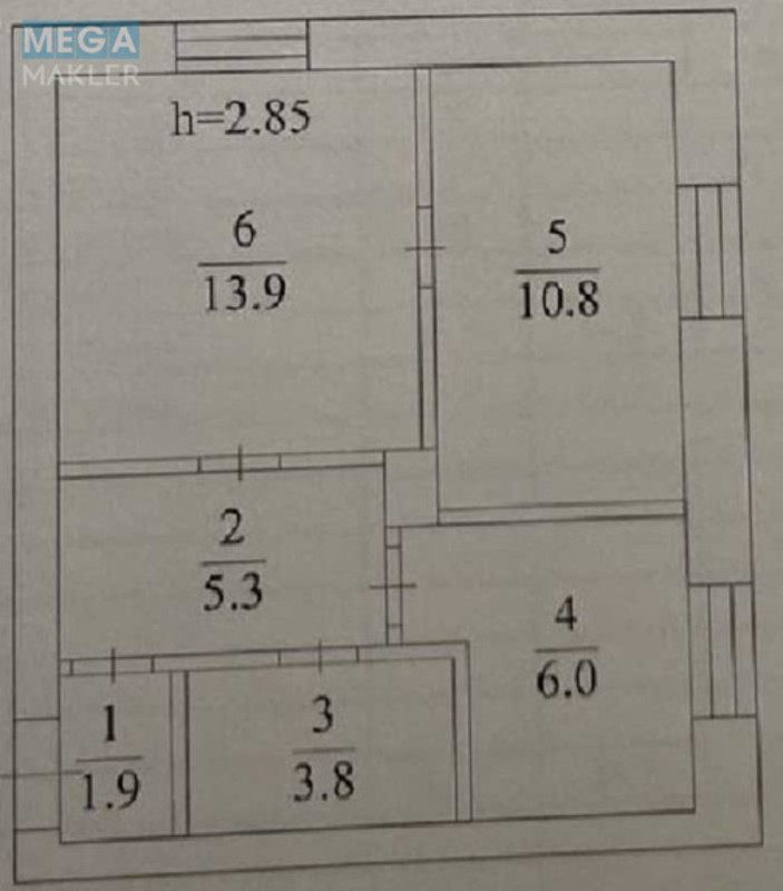 Продаж 2 кімнатної квартири (42/25/6), 1 пов. 2 пов. будинку, <a class="location-link" href="/kiev/" title="Недвижимость Київ">Київ</a>, <a class="location-link" href="/kiev/obolonskij/" title="Недвижимость Оболонський район">Оболонський р-н</a>, Дніпроводська вул., 2 (изображение 11)