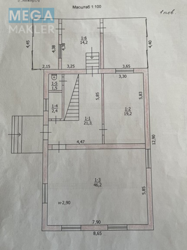 Продаж дома, 2&nbsp;поверху, 194&nbsp;кв.м, 6&nbsp;кімнат, нормальне сост., ділянка 15&nbsp;соток, <a class="location-link" href="/mezhirich-selo-dp/" title="Недвижимость Межиріч">Межиріч</a> (изображение 15)