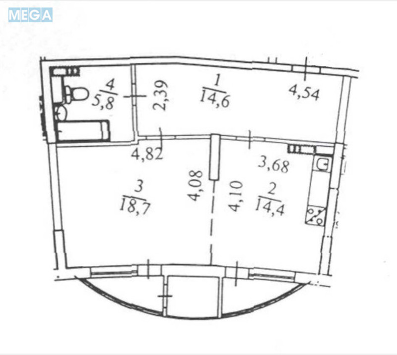 Оренда 1 кімнатної квартири, <a class="location-link" href="/kiev/" title="Недвижимость Київ">Київ</a>, <a class="location-link" href="/kiev/darnickij/" title="Недвижимость Дарницький район">Дарницький р-н</a>, Урлівська вул., 11/44 (изображение 14)