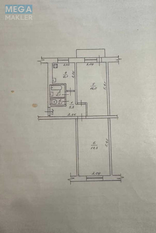 Продаж 2 кімнатної квартири (49/33,3/6,1), 4 пов. 5 пов. будинку, <a class="location-link" href="/cherkassi/" title="Недвижимость Черкаси">Черкаси</a>, <a class="location-link" href="/cherkassi/pridneprovskij/" title="Недвижимость Придніпровський район">Придніпровський р-н</a>, Соломянська, 76 (изображение 5)