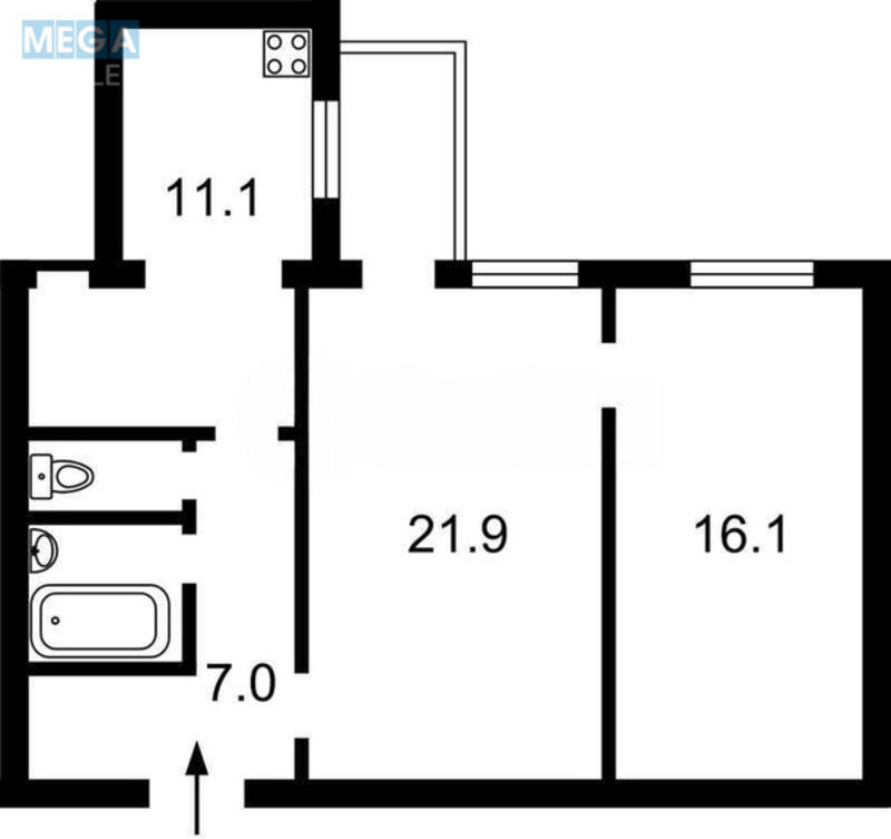 Продаж 2 кімнатної квартири (61/38/11,1), 2 пов. 4 пов. будинку, <a class="location-link" href="/kiev/" title="Недвижимость Київ">Київ</a>, <a class="location-link" href="/kiev/shevchenkovskij/" title="Недвижимость Шевченківський район">Шевченківський р-н</a>, Тараса Шевченка бульв., 48а (изображение 12)